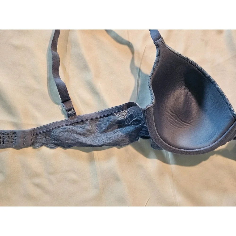 New Smooth Moves Contour Vanity Fair Bra Blue 36B 2 hook Adj  Strap Style 75215